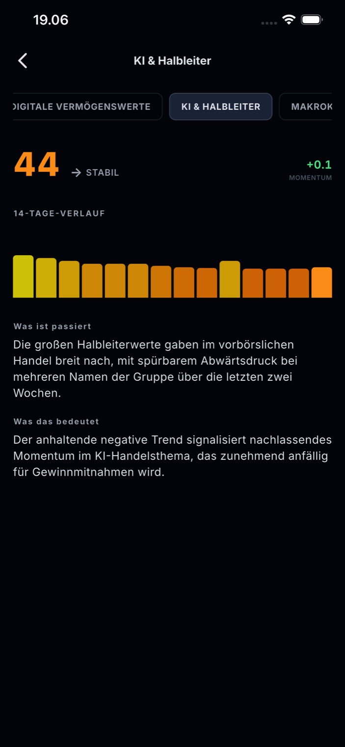 Detailansicht mit KI-generierter Erklärung für ein Segment