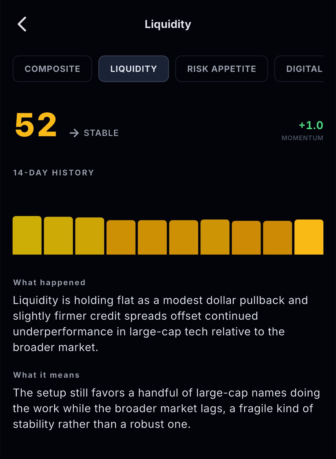Detail screen with AI-generated explanation for a segment